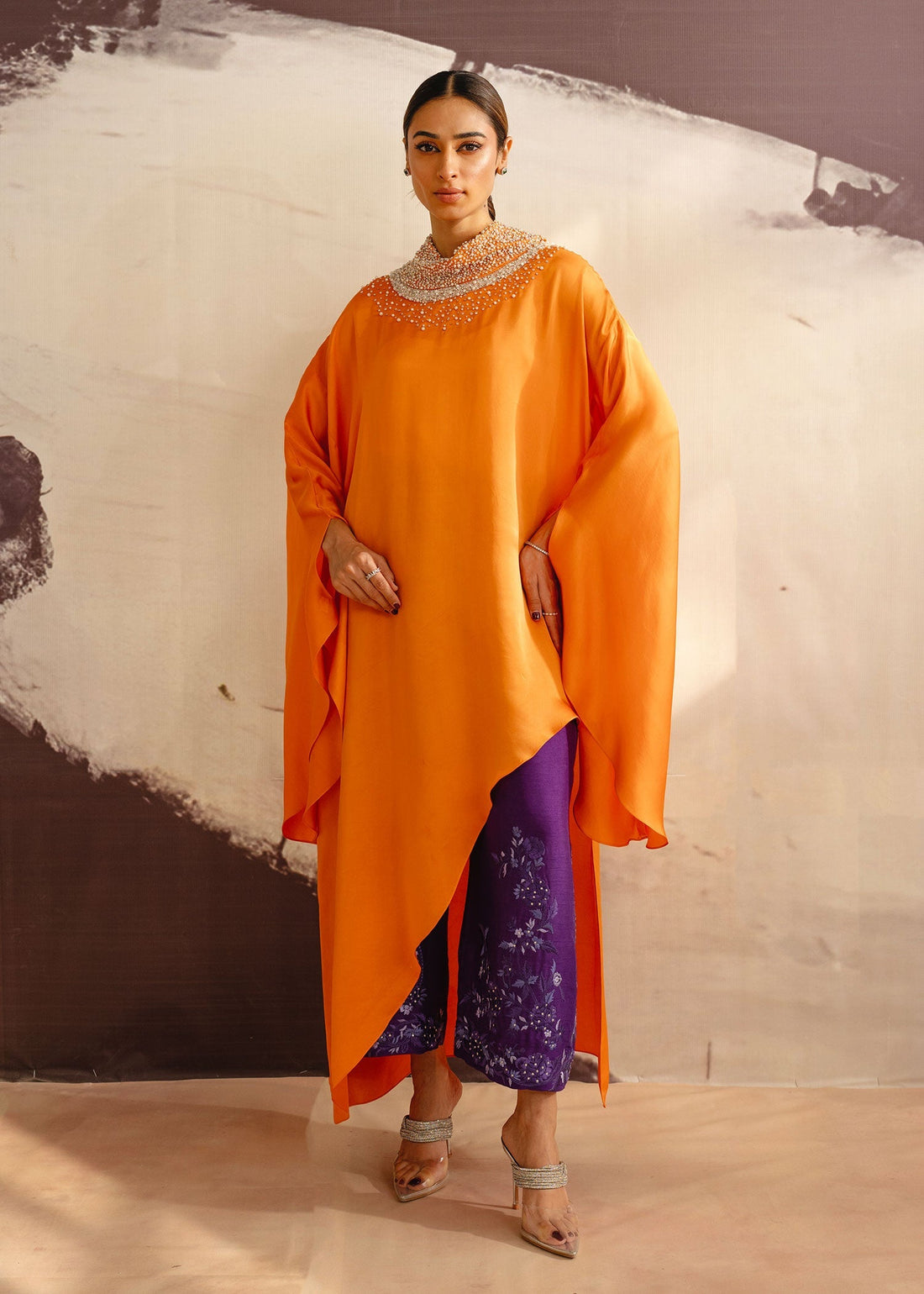 Mahgul | Eye of Cemal | Mandarin Glow - by - Libasekhas UK - Registered Vendor of : Mahgul - 100% Original Designer Dresss