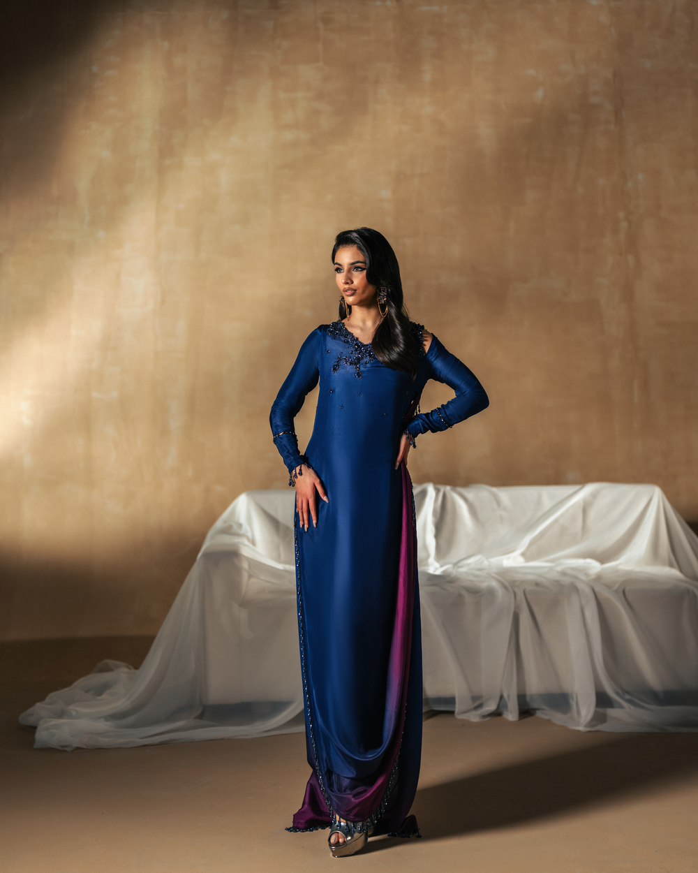 Vasal | Zyra Luxe Pret 26 | Sapphire drift - by Libasekhas UK - Registered Vendor of : Vasal - 100% Original Designer Dress