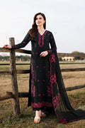 Azure | Luxury Lawn 26 | Black Cherry - by Libasekhas UK - Registered Vendor of : Azure - 100% Original Designer Dress
