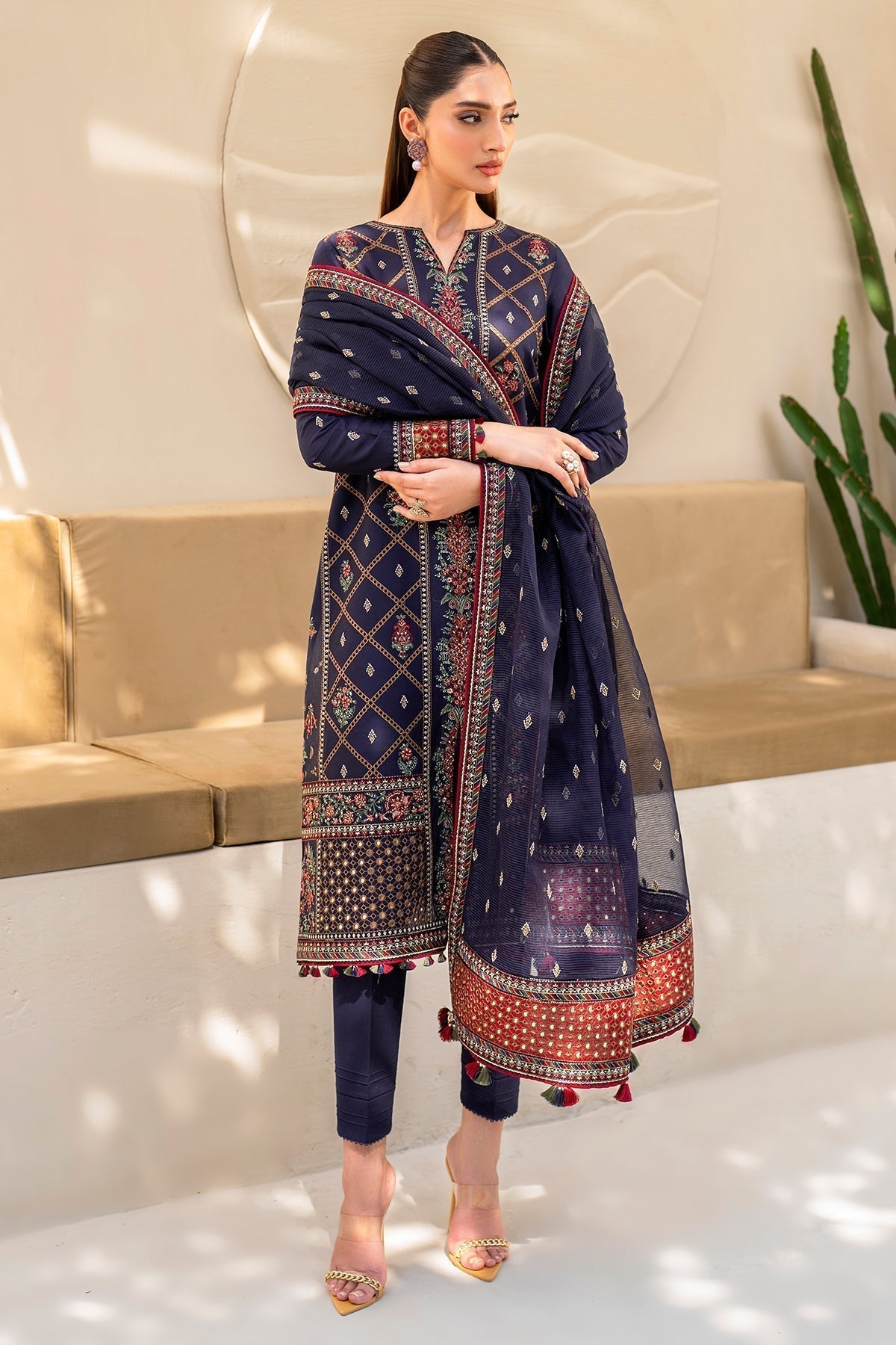 Jazmin | Irish Lawn SS 24 | D6 - by - Libasekhas UK - Registered Vendor of : Jazmin - 100% Original Designer Dresss