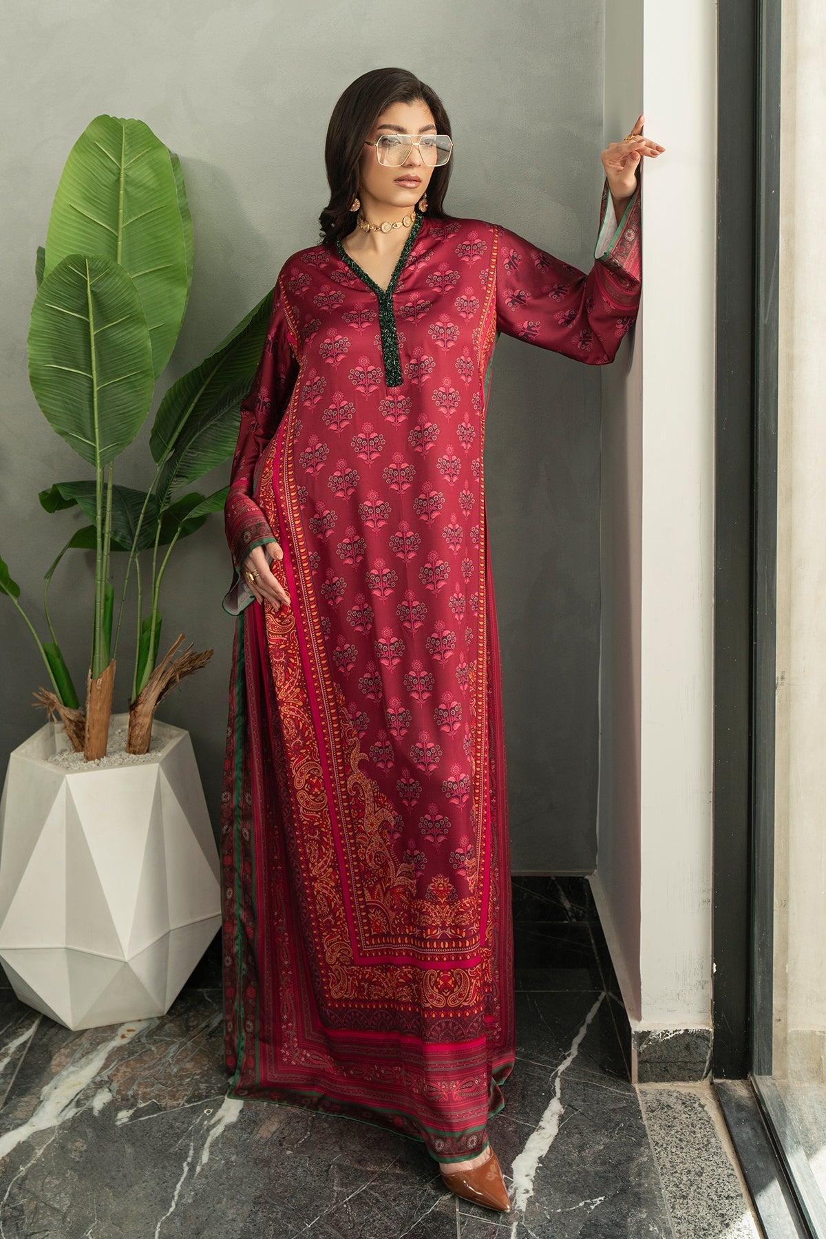 Erum Khan | Eid Edit 25 | Berry Babe - by - Libasekhas UK - Registered Vendor of : Erum Khan - 100% Original Designer Dresss