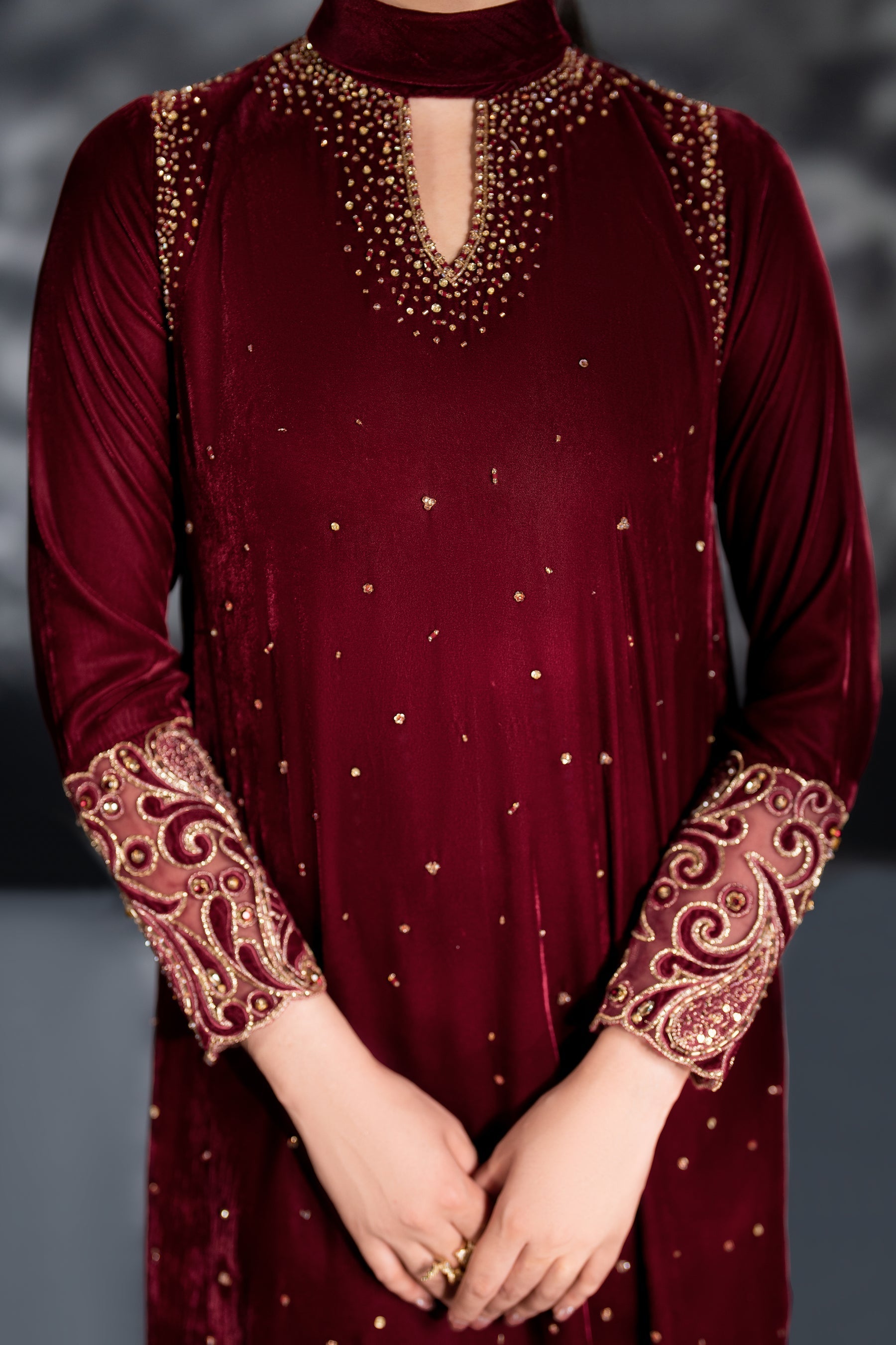 Naqshi | Makhmal 24 | WENDY - by - Libasekhas UK - Registered Vendor of : Naqshi - 100% Original Designer Dresss