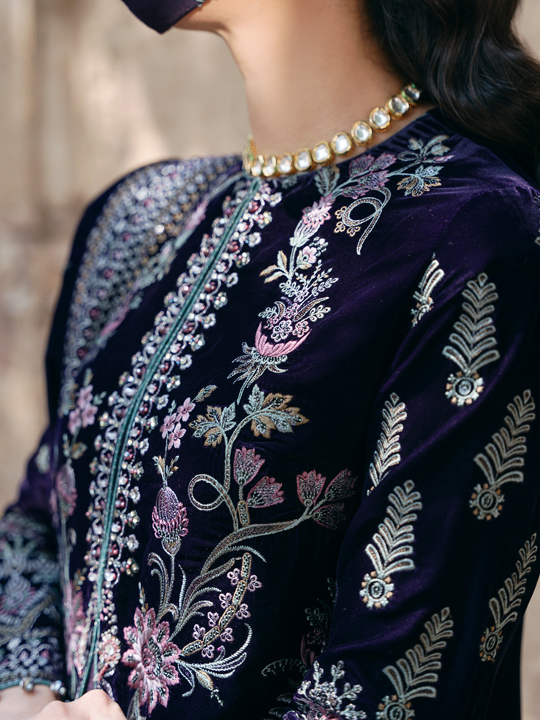 Flossie | Siara Velvet Formals | V-104 - B - by - Libasekhas UK - Registered Vendor of : Flossie - 100% Original Designer Dresss