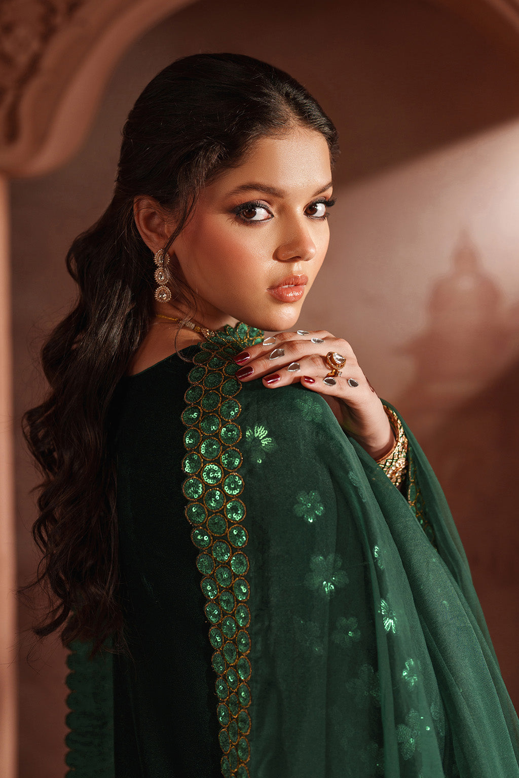 Iznik | Velvet 25 | IV-60 Embroidered Velvet - by Libasekhas UK - Registered Vendor of : Iznik - 100% Original Designer Dress