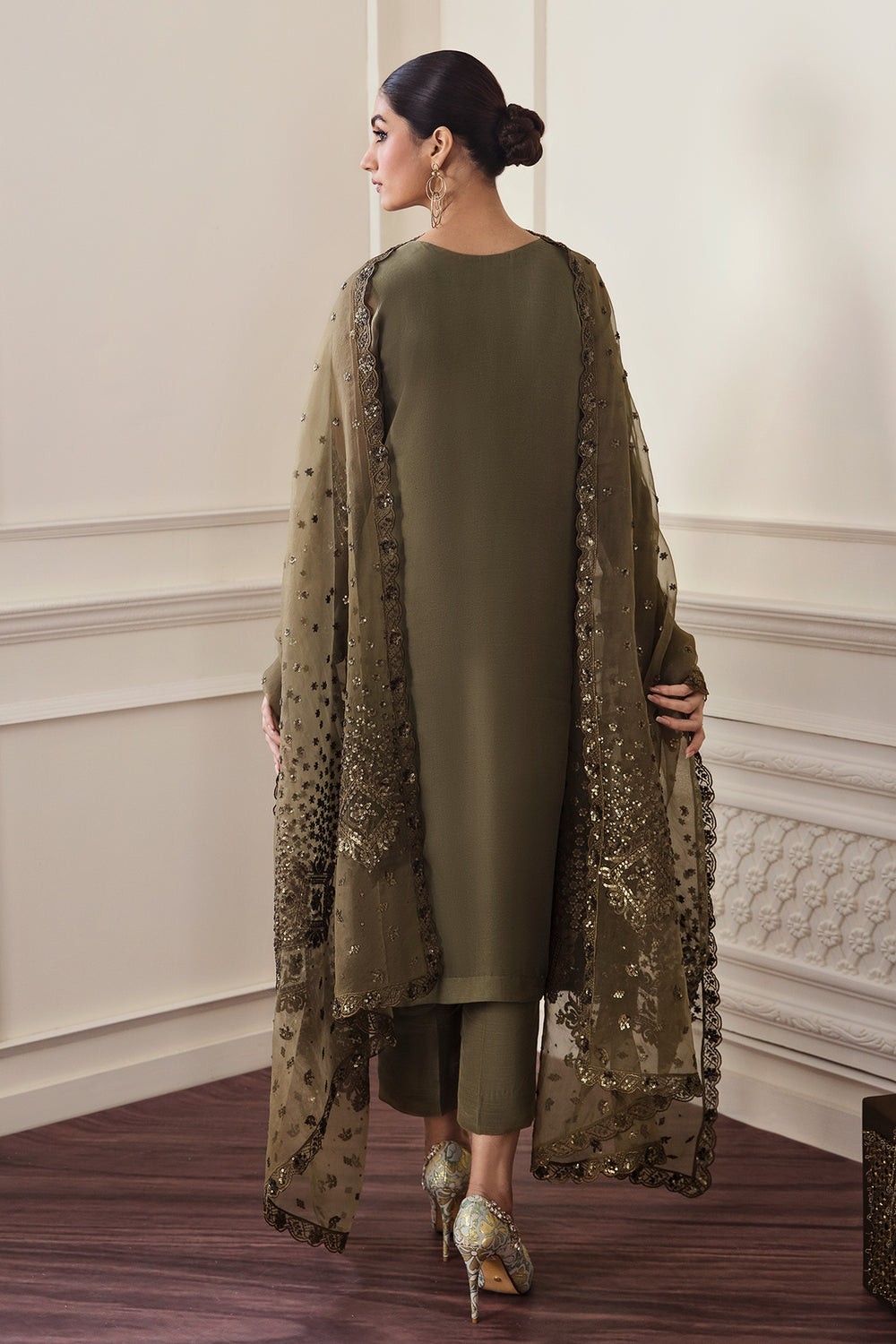 Baroque | Formals Collection | EMBROIDERED CHIFFON UF-295 - by Libasekhas UK - Registered Vendor of : Baroque - 100% Original Designer Dress
