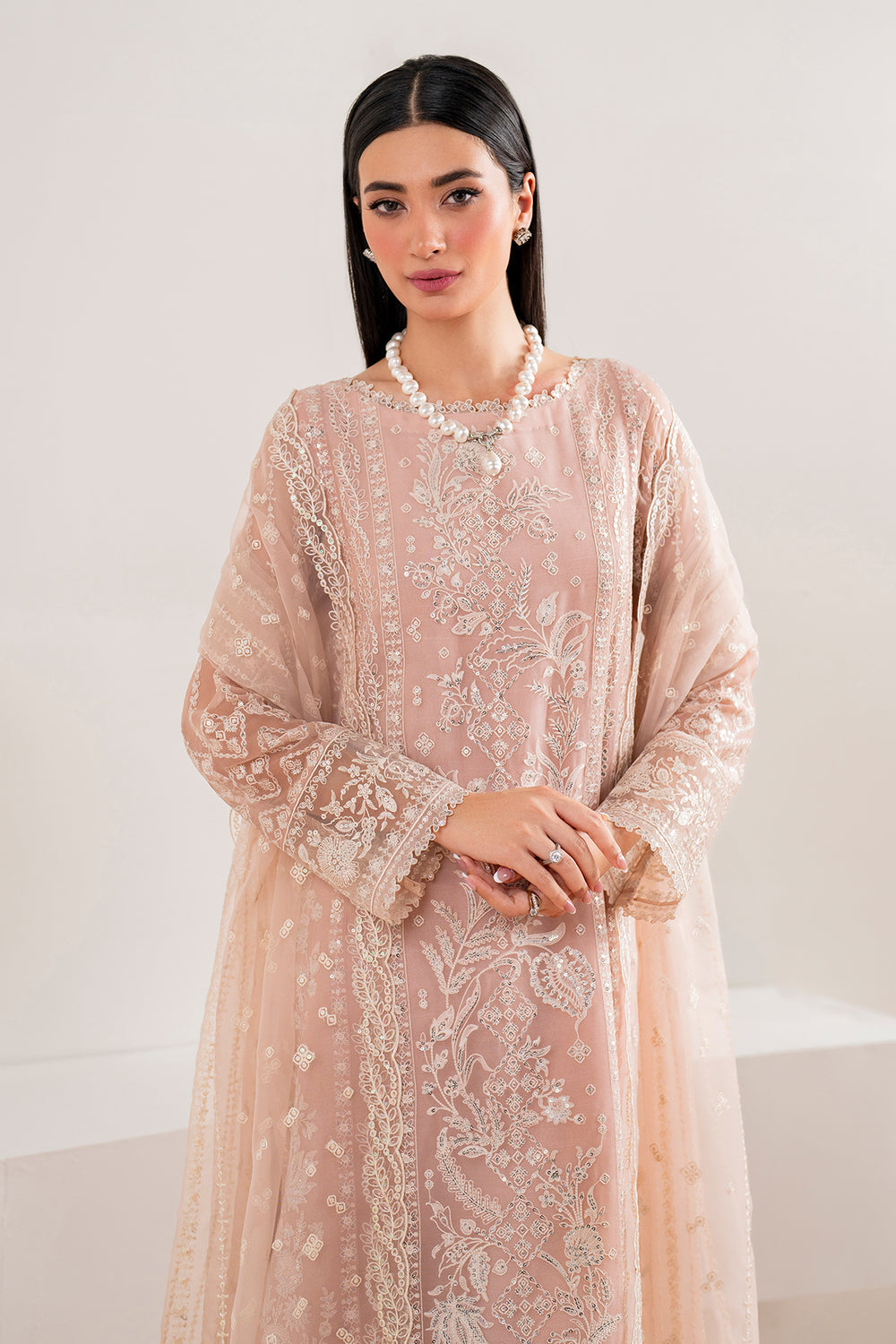 Baroque | Formals Collection | EMBROIDERED CHIFFON UF-681 - by Libasekhas UK - Registered Vendor of : Baroque - 100% Original Designer Dress
