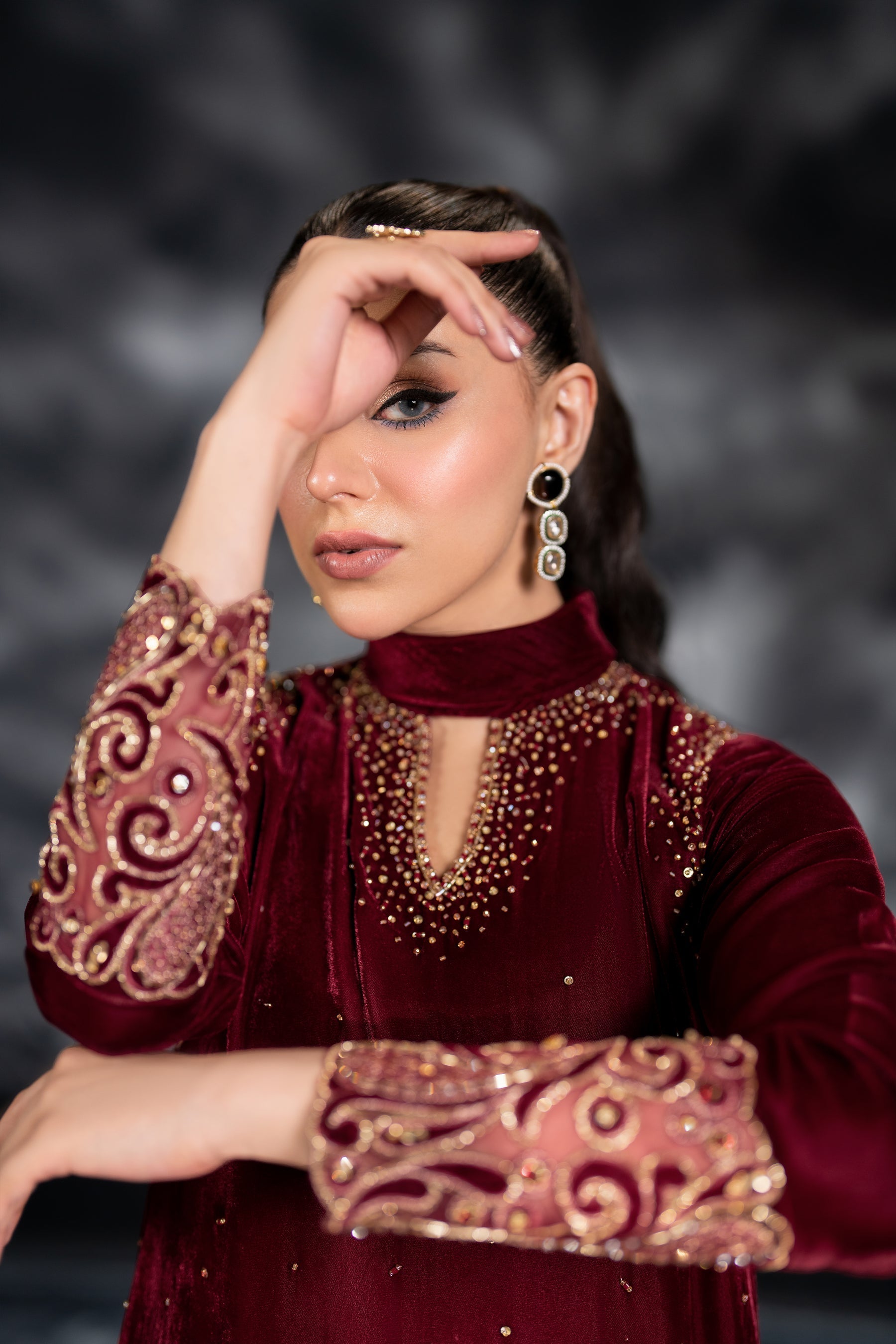 Naqshi | Makhmal 24 | WENDY - by - Libasekhas UK - Registered Vendor of : Naqshi - 100% Original Designer Dresss