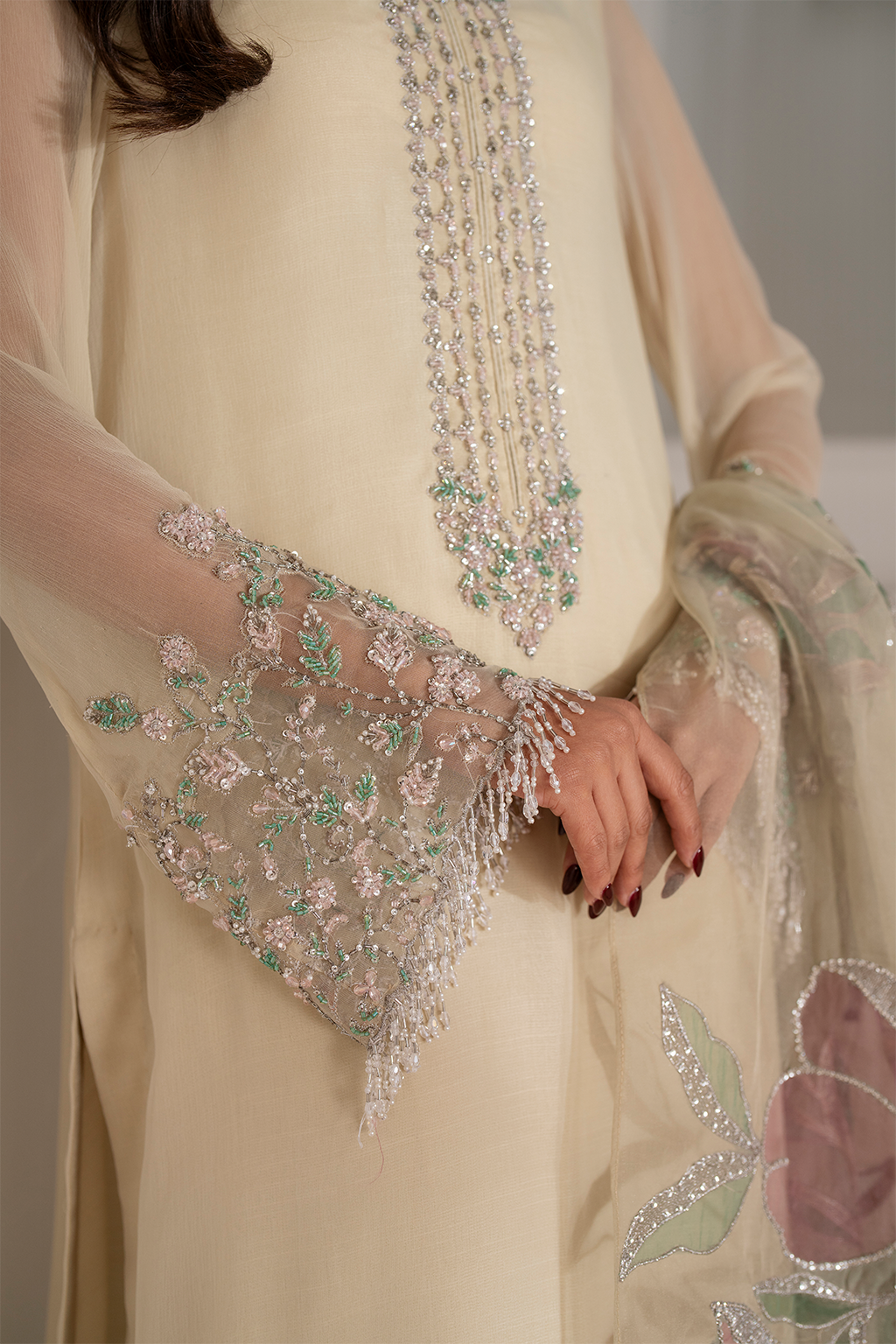 Iznik I Festive Formal I UE-413 Embroidered Chiffon - by Libasekhas UK - Registered Vendor of : Iznik - 100% Original Designer Dress