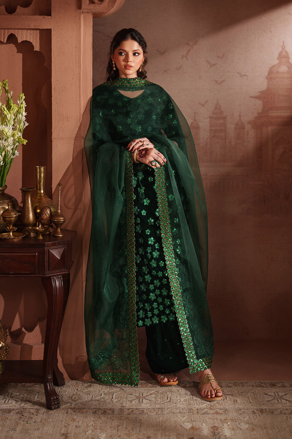 Iznik | Velvet 25 | IV-60 Embroidered Velvet - by Libasekhas UK - Registered Vendor of : Iznik - 100% Original Designer Dress