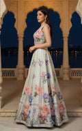 Threads and Motifs | Formal Outfits | Blouse With Printed Lehenga - by Libasekhas UK - Registered Vendor of : Threads and Motifs - 100% Original Designer Dress