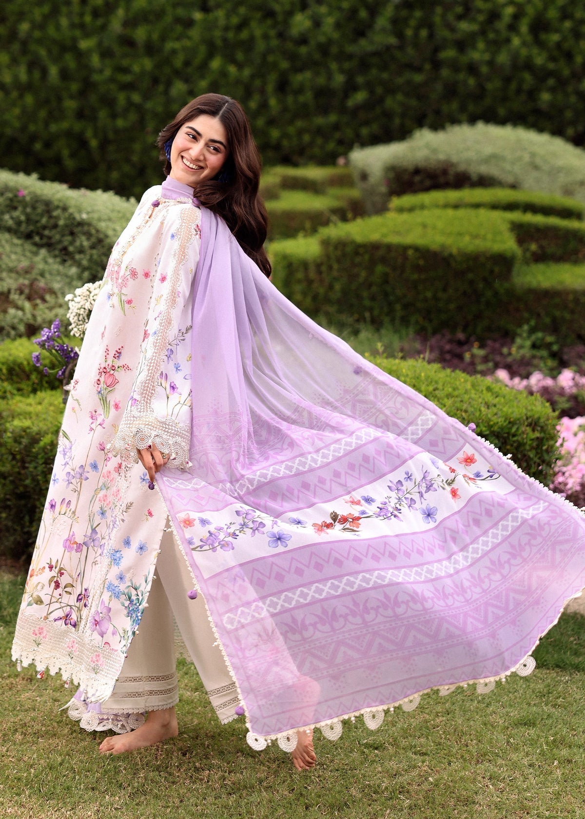 Sardinia | Embroidered Lawn Edit 26 | Lavender Clouds - by Libasekhas UK - Registered Vendor of : Sardinia - 100% Original Designer Dress