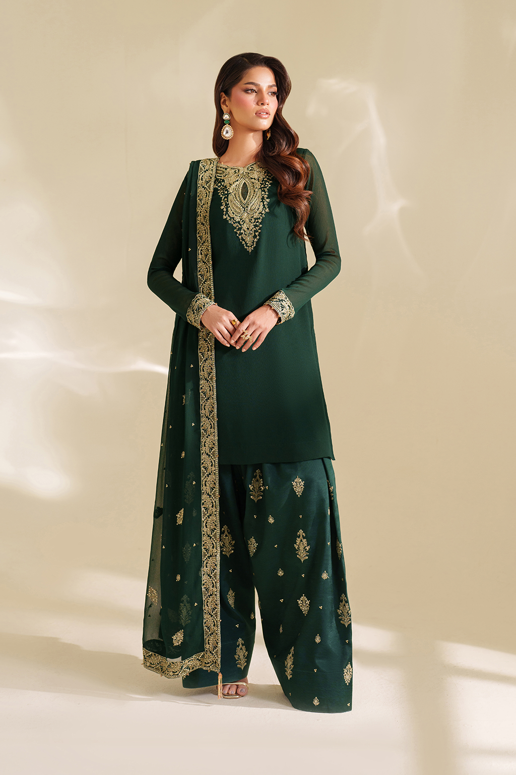 Iznik I Festive Formal I CC-75 Embroidered Chiffon - by Libasekhas UK - Registered Vendor of : Iznik - 100% Original Designer Dress