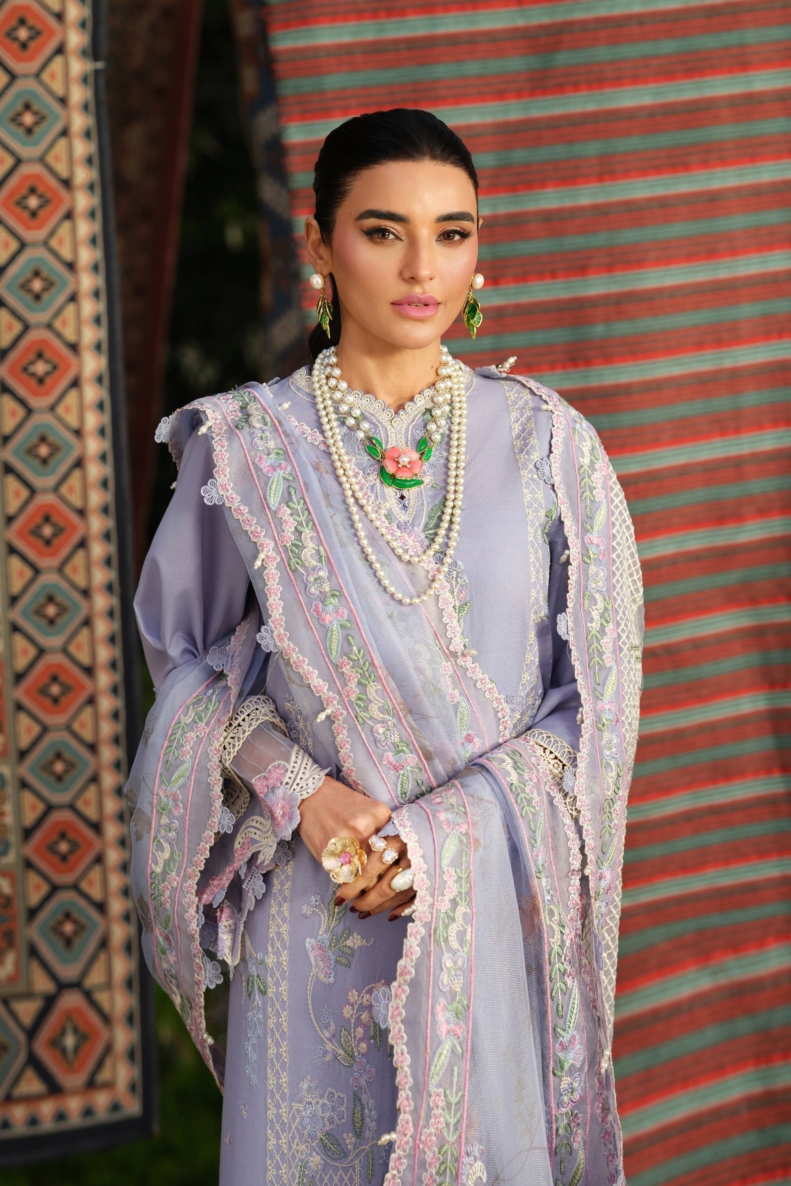 Maryam Hussain | Luxury Lawn 26 | Jasmine - by Libasekhas UK - Registered Vendor of : Maryam Hussain - 100% Original Designer Dress