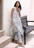 Layla Chatoor | Luxury Pret | Grey Halter Long Tunic - by Libasekhas UK - Registered Vendor of : Layla Chatoor - 100% Original Designer Dress