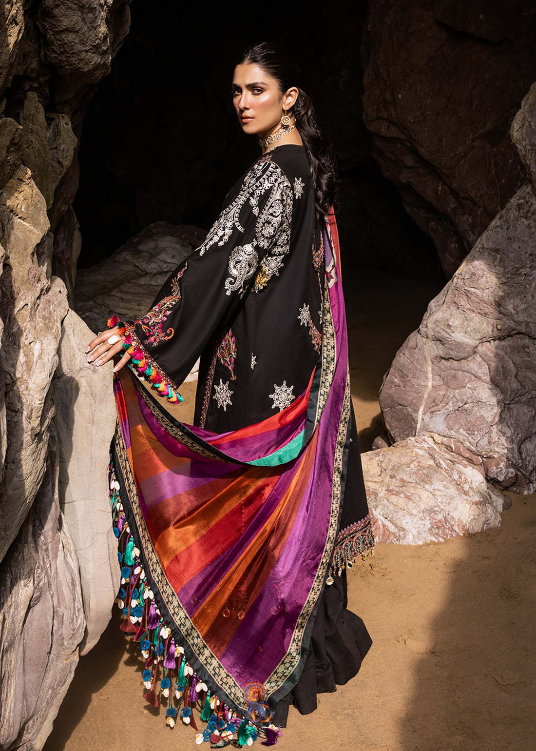 Sadaf Fawad Khan | Siraa Luxury Lawn 24| Nuha (A) - by - Libasekhas UK - Registered Vendor of : Libasekhas - 100% Original Designer Dresss