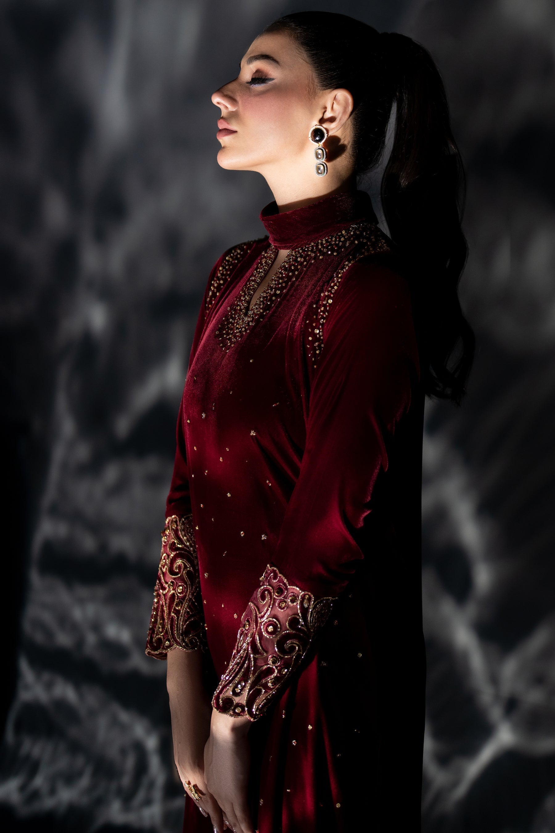 Naqshi | Makhmal 24 | WENDY - by - Libasekhas UK - Registered Vendor of : Naqshi - 100% Original Designer Dresss