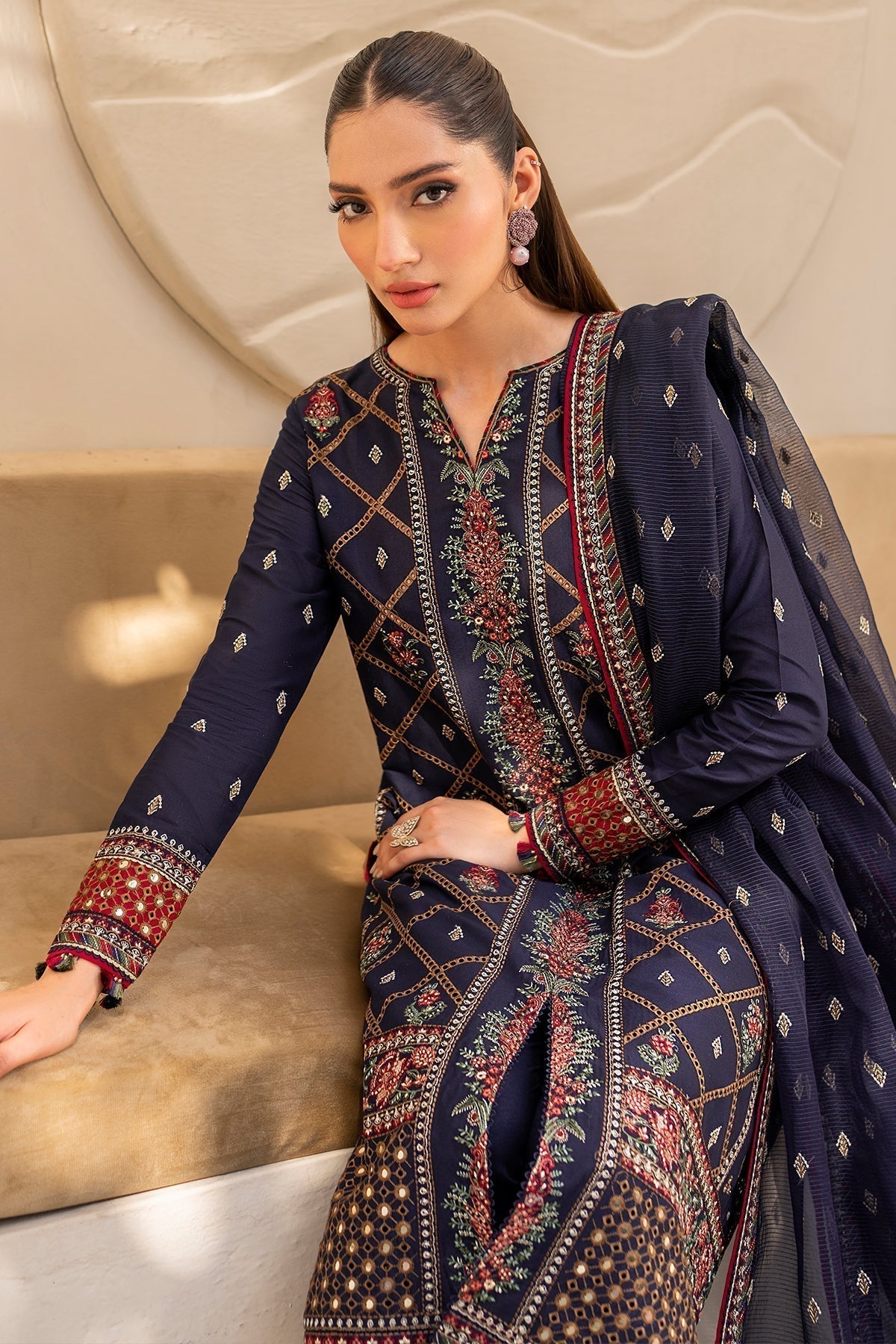 Jazmin | Irish Lawn SS 24 | D6 - by - Libasekhas UK - Registered Vendor of : Jazmin - 100% Original Designer Dresss