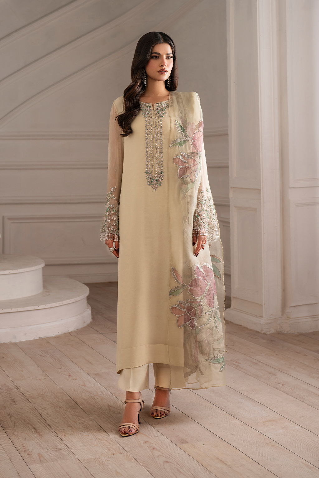 Iznik I Festive Formal I UE-413 Embroidered Chiffon - by Libasekhas UK - Registered Vendor of : Iznik - 100% Original Designer Dress