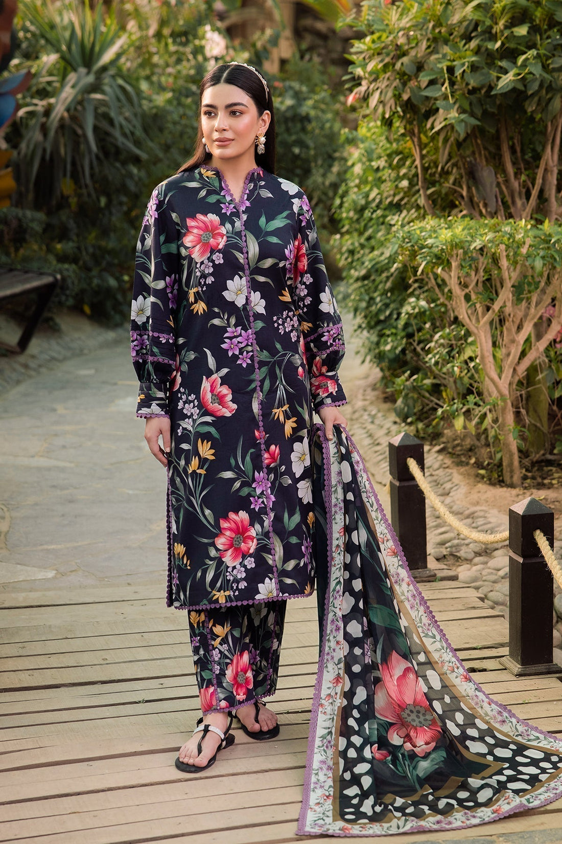 Alizeh | Sheen Lawn Prints 24 | VIOLA - by - Libasekhas UK - Registered Vendor of : Alizeh - 100% Original Designer Dresss