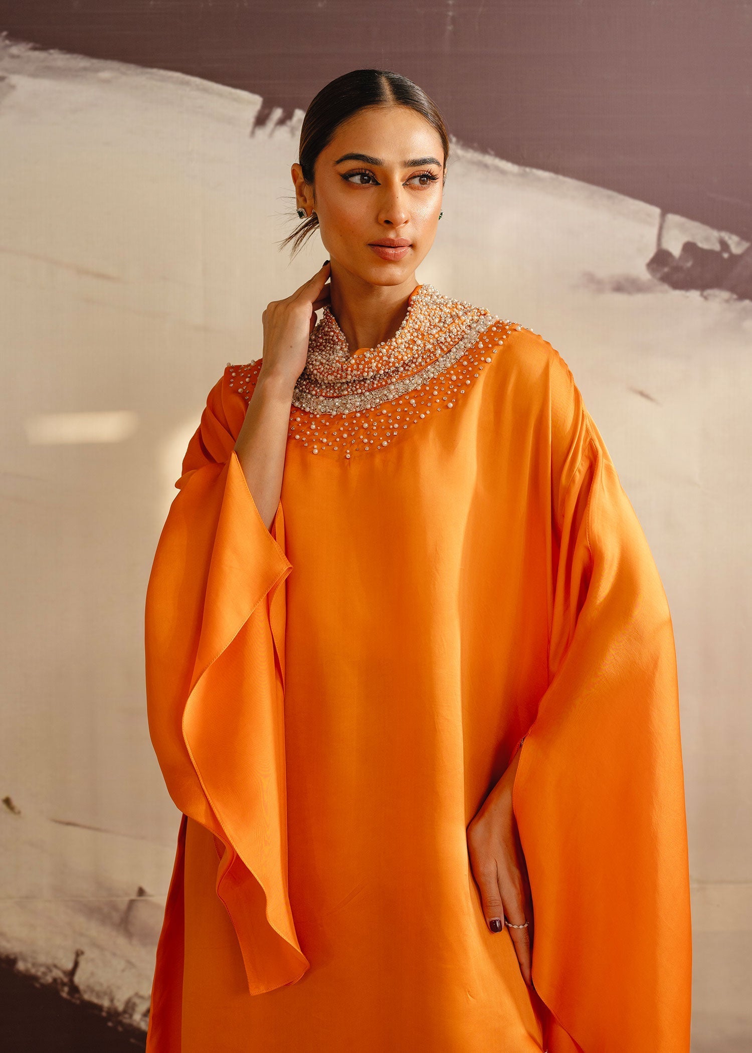 Mahgul | Eye of Cemal | Mandarin Glow - by - Libasekhas UK - Registered Vendor of : Mahgul - 100% Original Designer Dresss