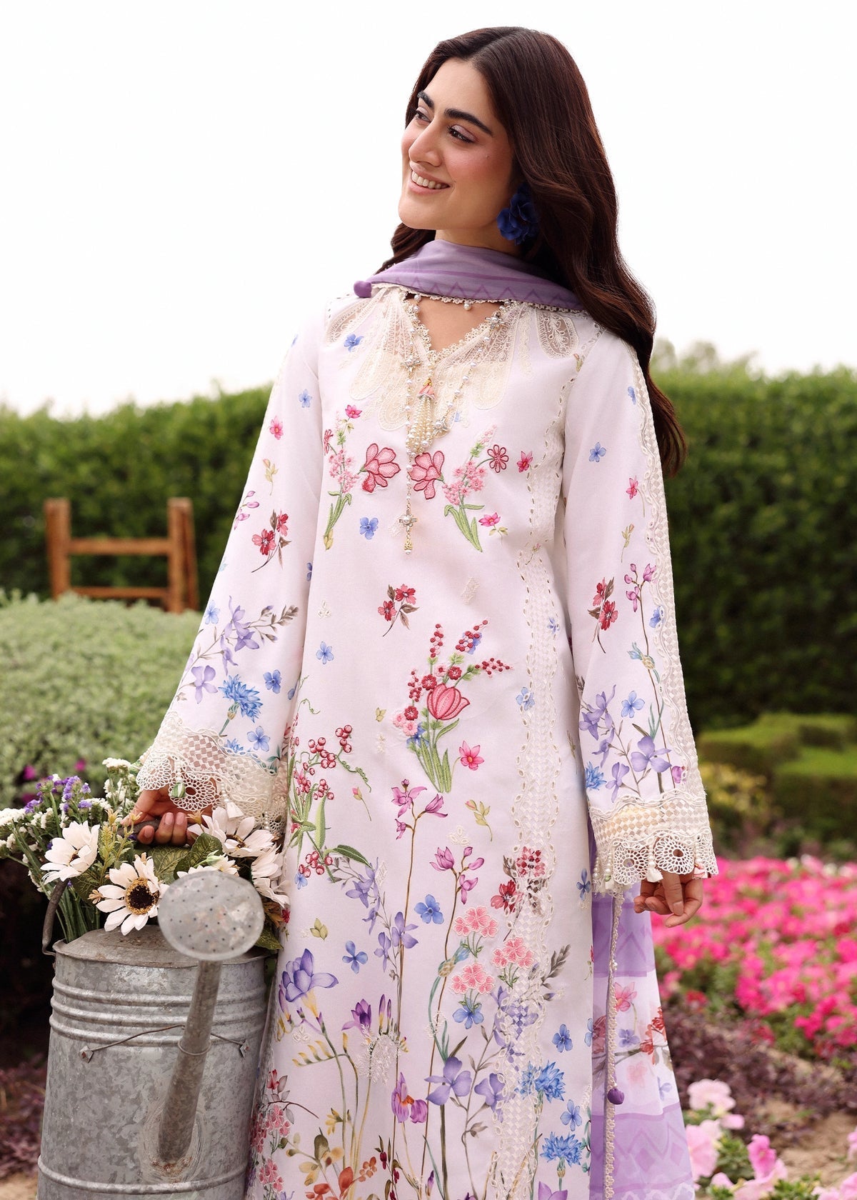 Sardinia | Embroidered Lawn Edit 26 | Lavender Clouds - by Libasekhas UK - Registered Vendor of : Sardinia - 100% Original Designer Dress