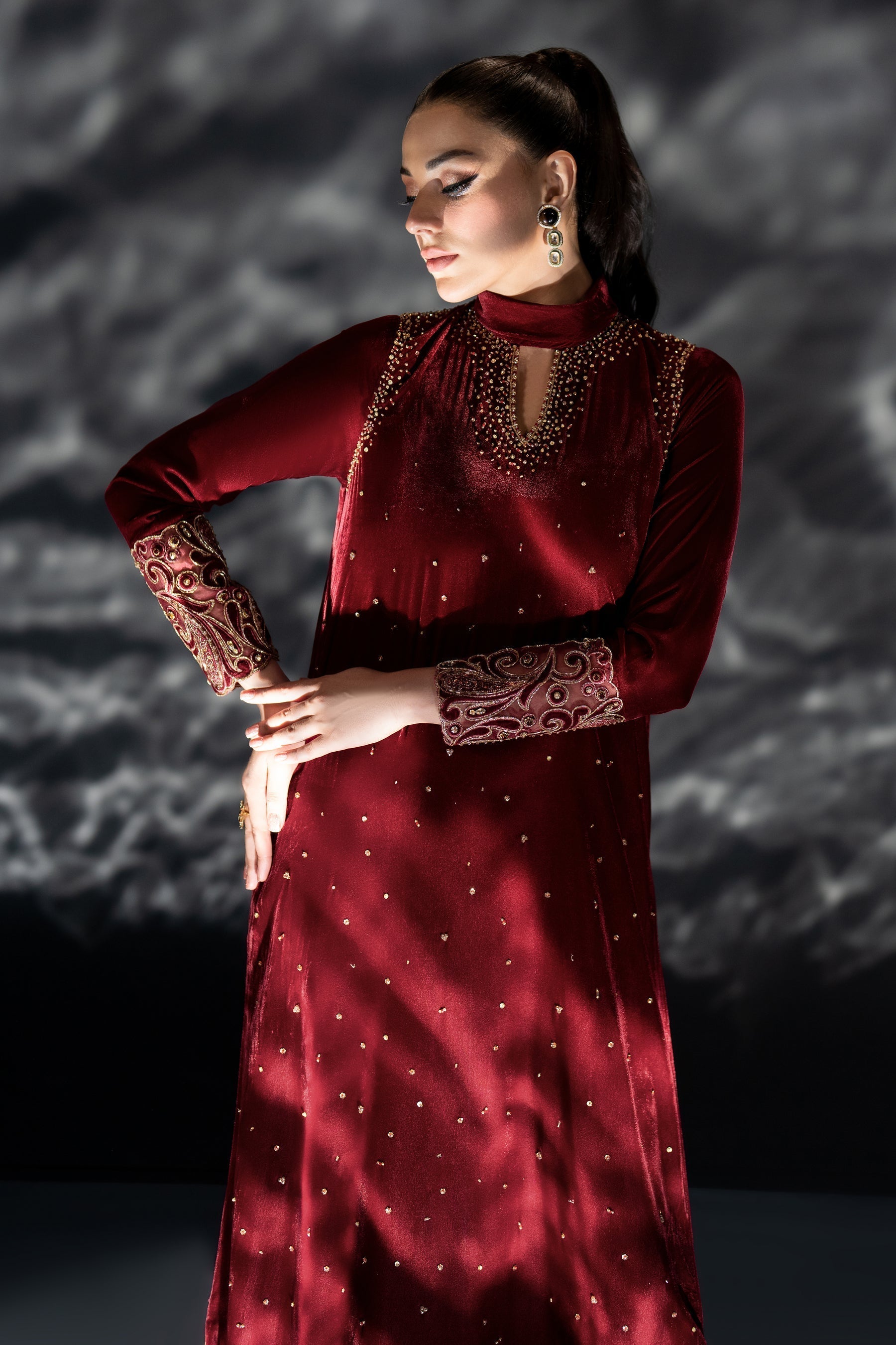 Naqshi | Makhmal 24 | WENDY - by - Libasekhas UK - Registered Vendor of : Naqshi - 100% Original Designer Dresss