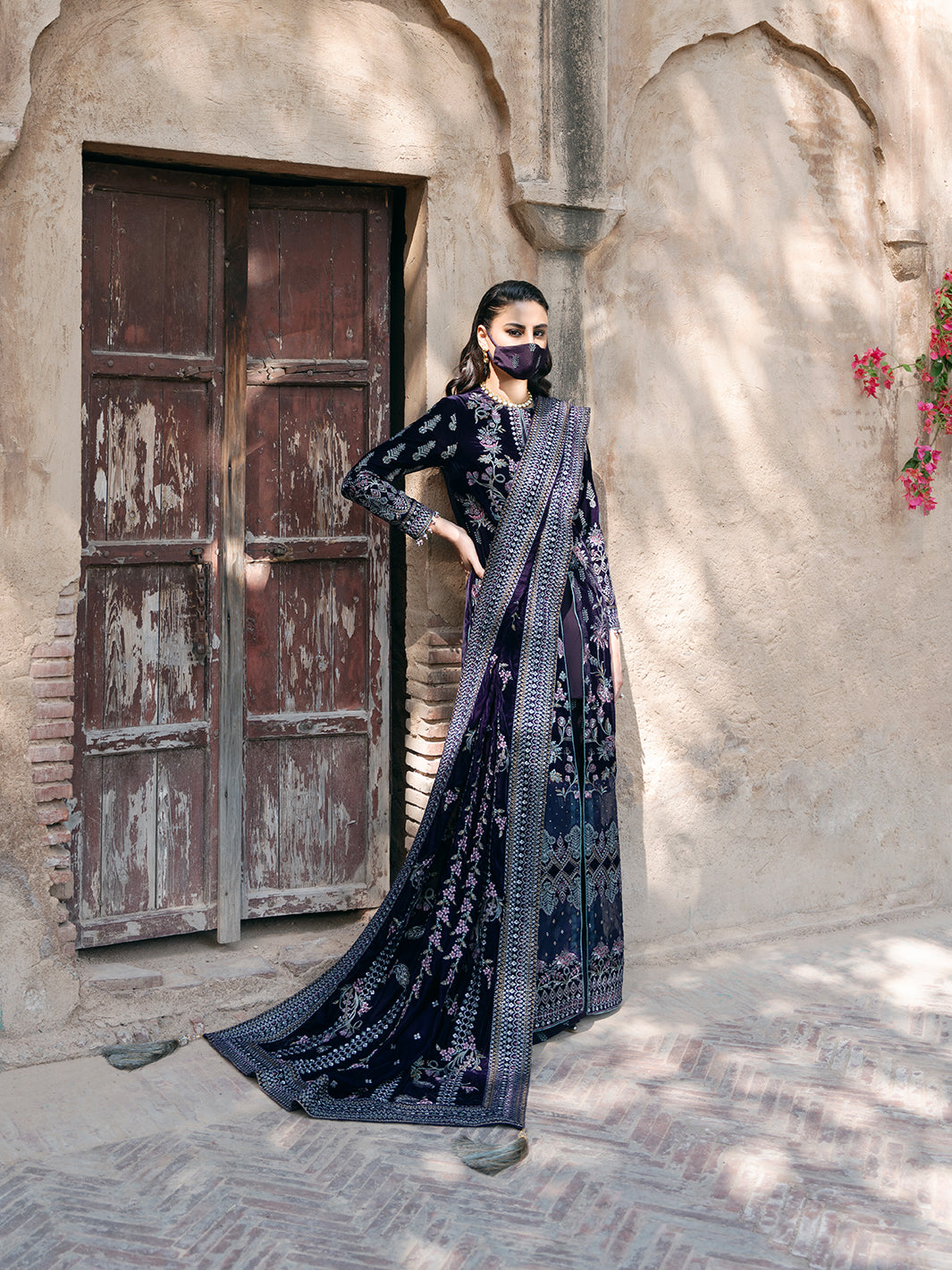 Flossie | Siara Velvet Formals | V-104 - B - by - Libasekhas UK - Registered Vendor of : Flossie - 100% Original Designer Dresss