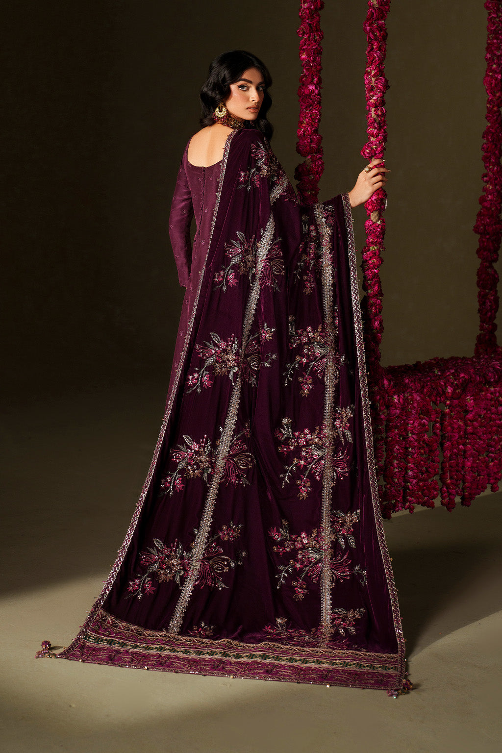 Iznik | Velvet 25 | IV-68 Embroidered Velvet - by Libasekhas UK - Registered Vendor of : Iznik - 100% Original Designer Dress