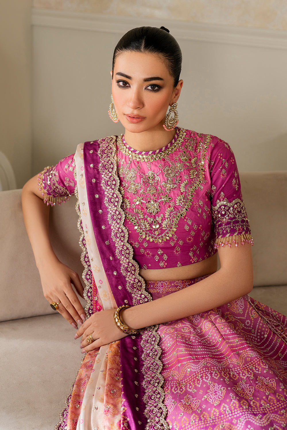 Baroque | Formals Collection | EMBROIDERED SILK UF-4163 - by Libasekhas UK - Registered Vendor of : Baroque - 100% Original Designer Dress