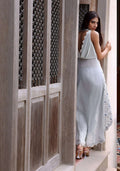 Layla Chatoor | Luxury Pret | Grey Halter Long Tunic - by Libasekhas UK - Registered Vendor of : Layla Chatoor - 100% Original Designer Dress
