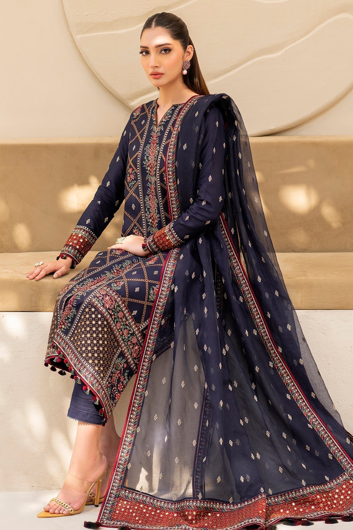 Jazmin | Irish Lawn SS 24 | D6 - by - Libasekhas UK - Registered Vendor of : Jazmin - 100% Original Designer Dresss