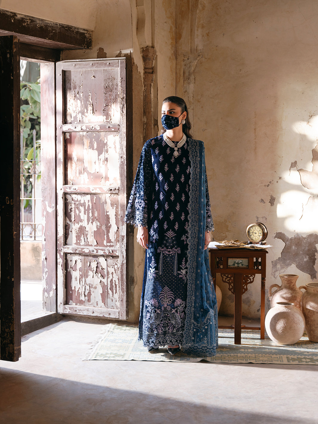 Flossie | Siara Velvet Formals | V-105 - B - by - Libasekhas UK - Registered Vendor of : Flossie - 100% Original Designer Dresss