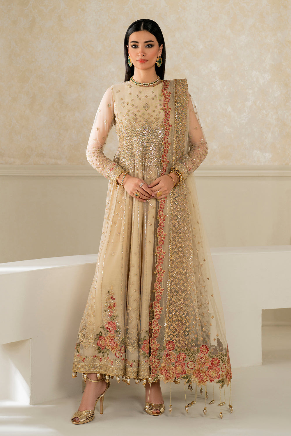 Baroque | Formals Collection | EMBROIDERED NET UF-4159 - by Libasekhas UK - Registered Vendor of : Baroque - 100% Original Designer Dress