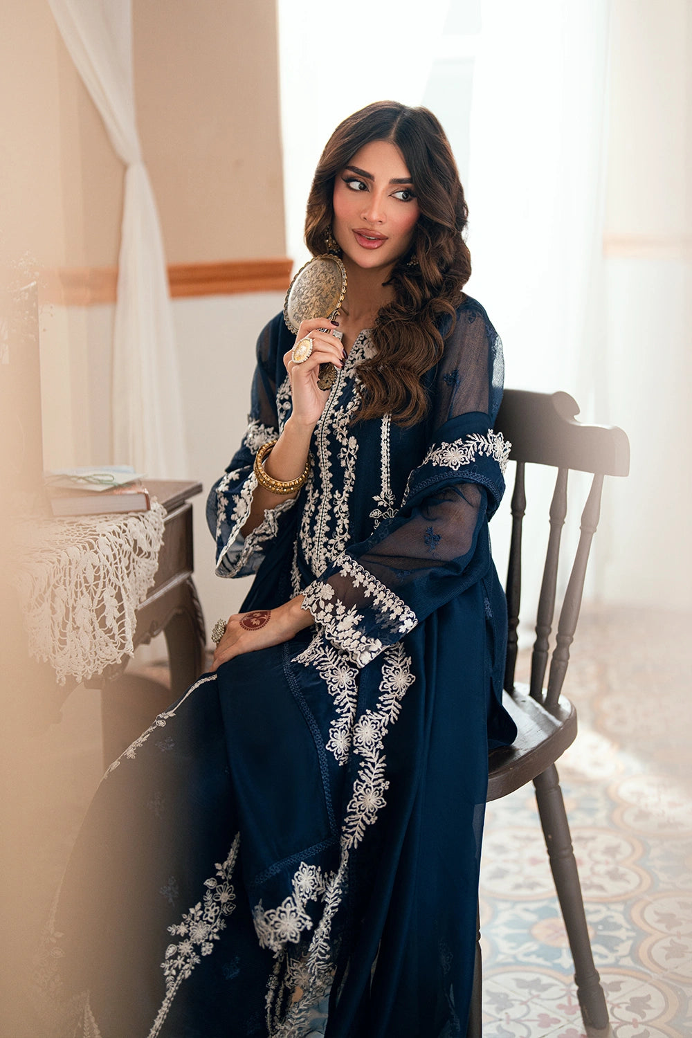 Azure | Eid Drop | Stellar Blue - by Libasekhas UK - Registered Vendor of : Azure - 100% Original Designer Dress