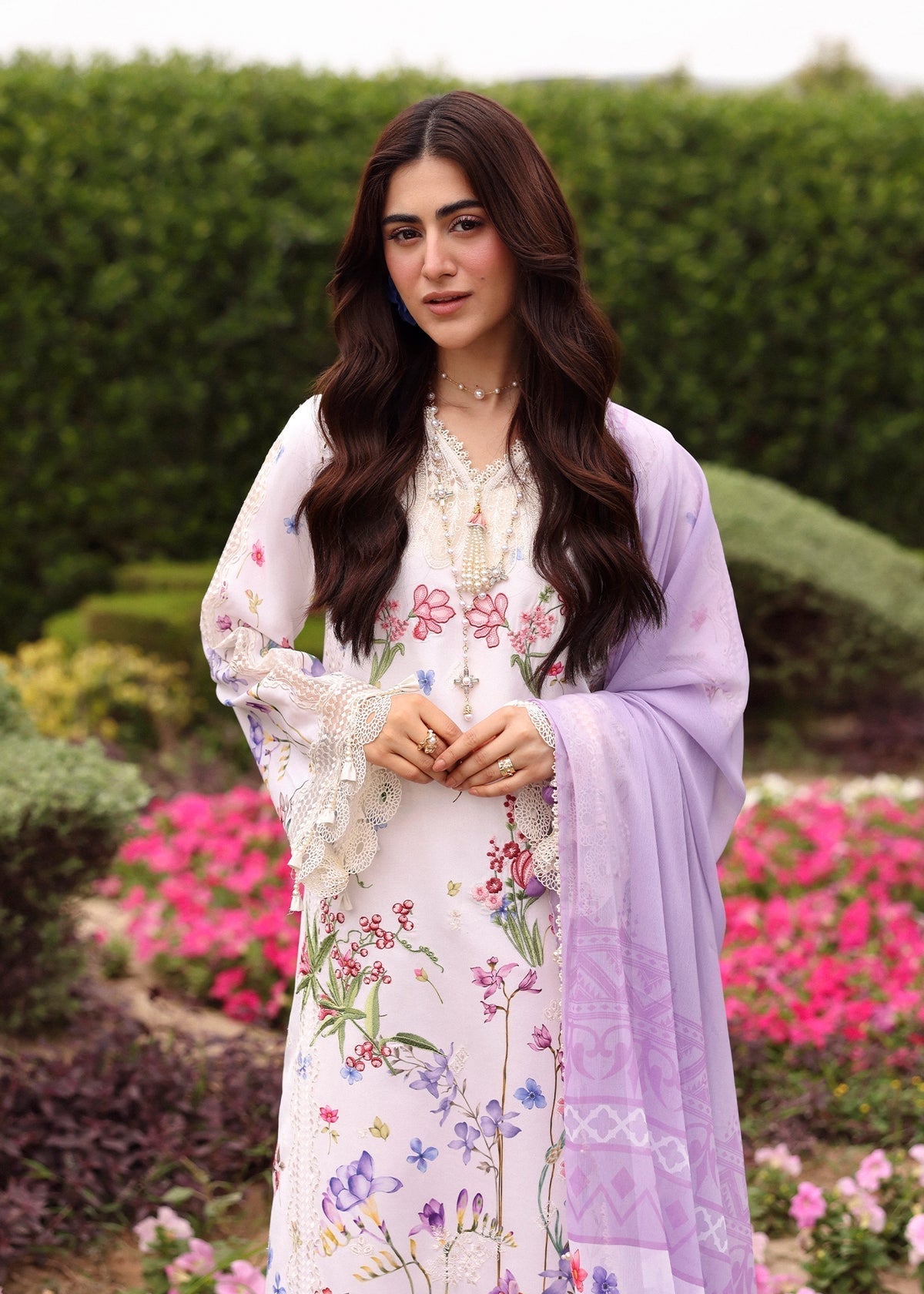 Sardinia | Embroidered Lawn Edit 26 | Lavender Clouds - by Libasekhas UK - Registered Vendor of : Sardinia - 100% Original Designer Dress