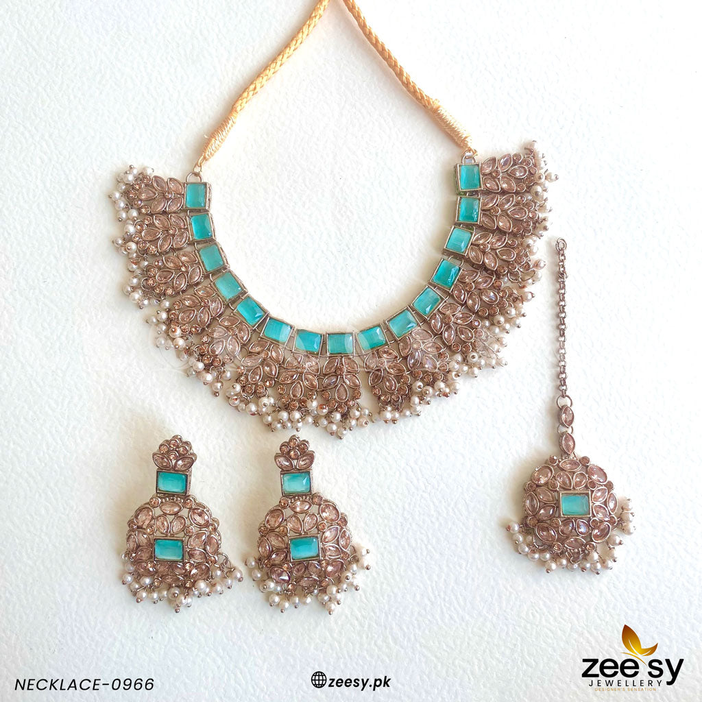 Necklace-0966 - by - Libasekhas UK - Registered Vendor of : Zeesy - 100% Original Designer Dresss