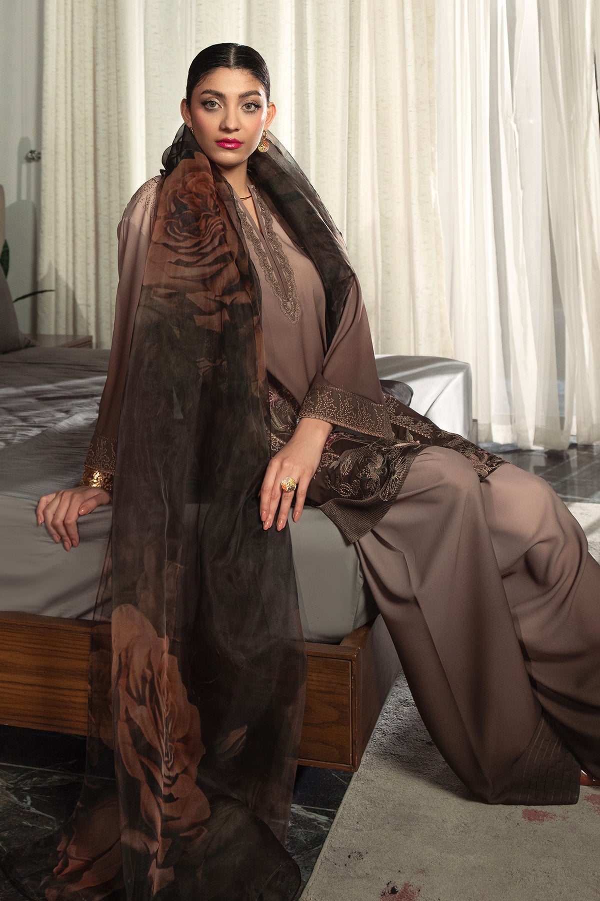Erum Khan | Eid Edit 25 | Mocha Muse - by - Libasekhas UK - Registered Vendor of : Erum Khan - 100% Original Designer Dresss
