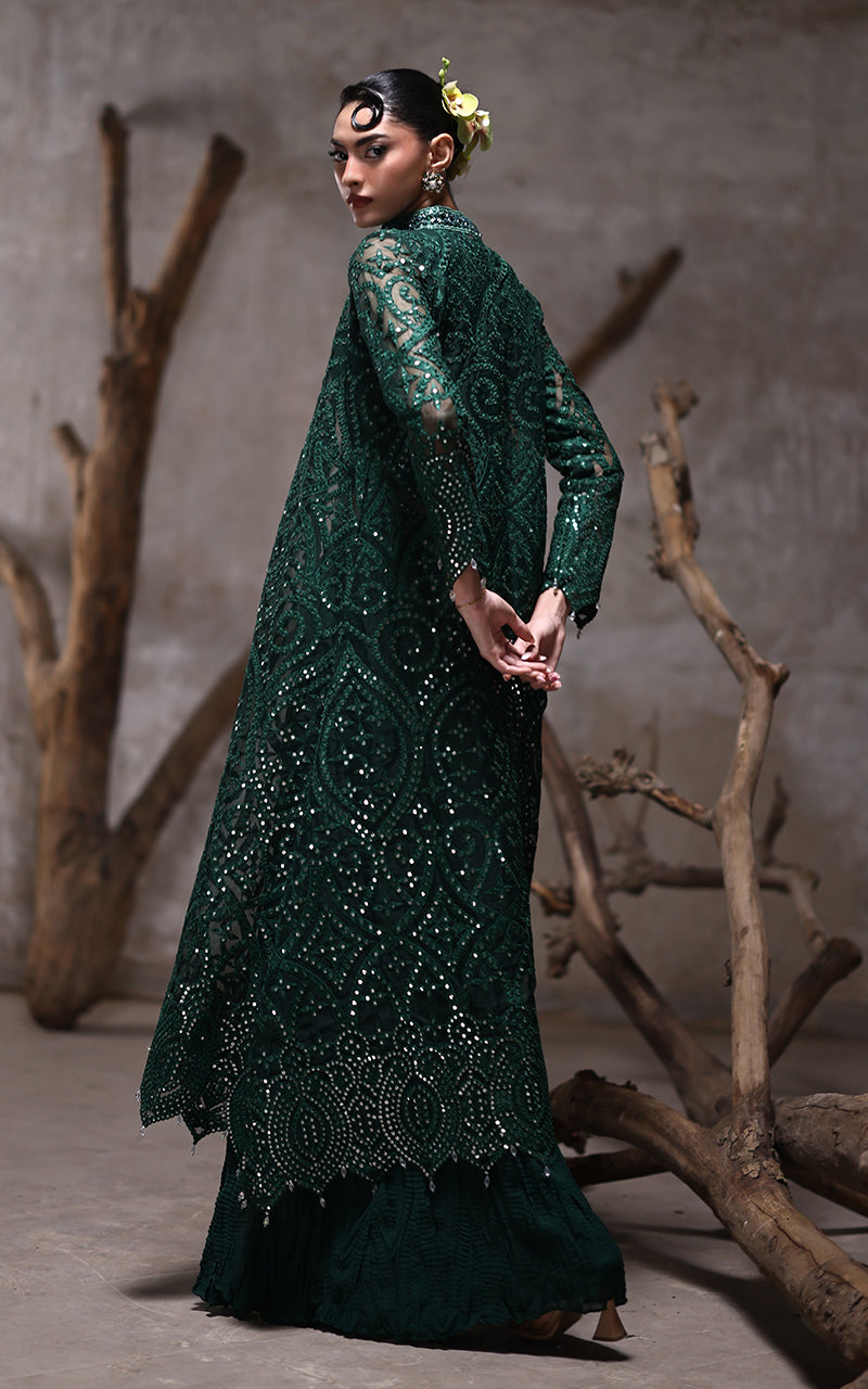 Threads and Motifs | Formal Dresses 25 | Organza Jacket With Crushed Trouser - by Libasekhas UK - Registered Vendor of : Threads and Motifs - 100% Original Designer Dress