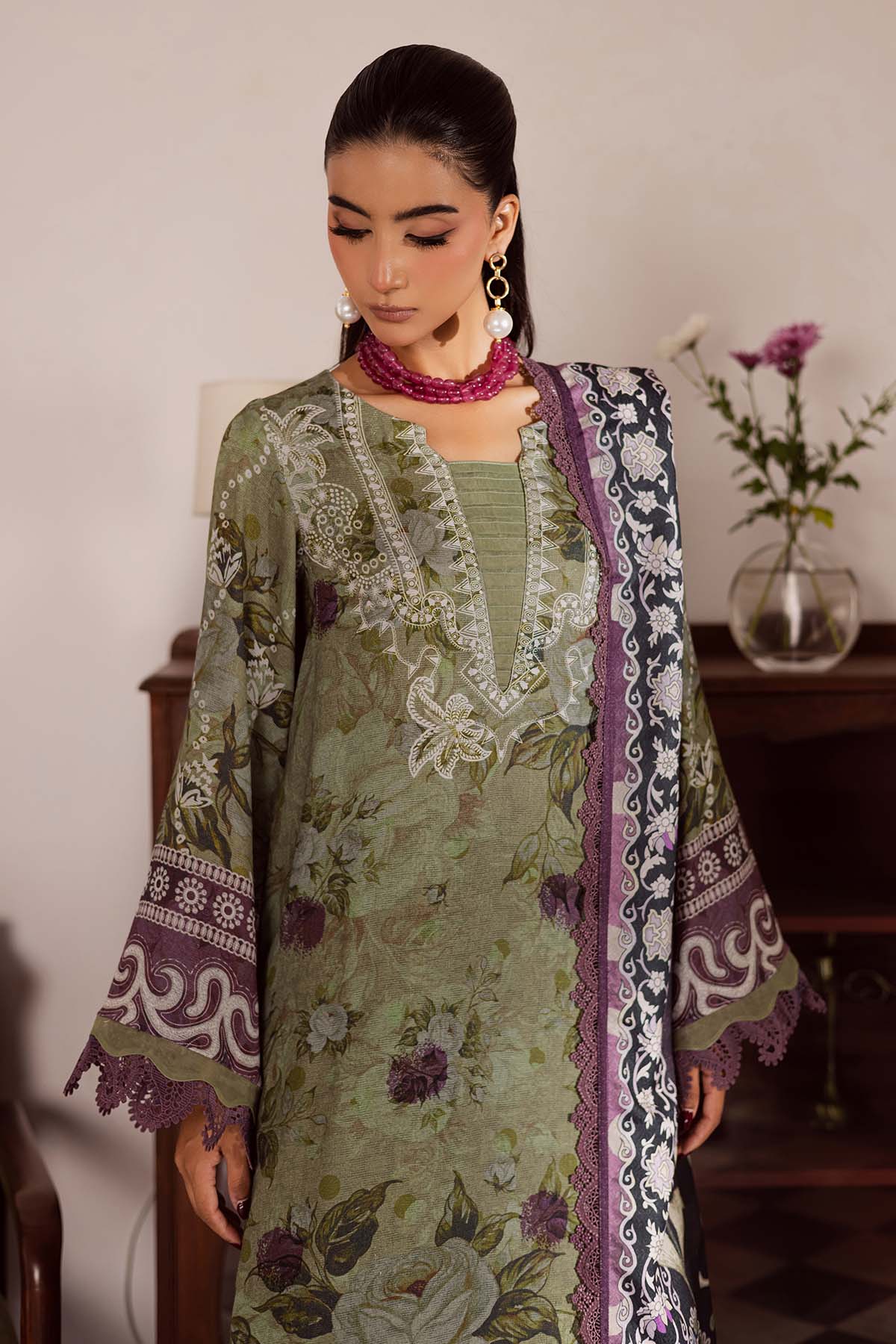 Nureh | Linen Jacquard | SP-191 - by Libasekhas UK - Registered Vendor of : Nureh - 100% Original Designer Dress