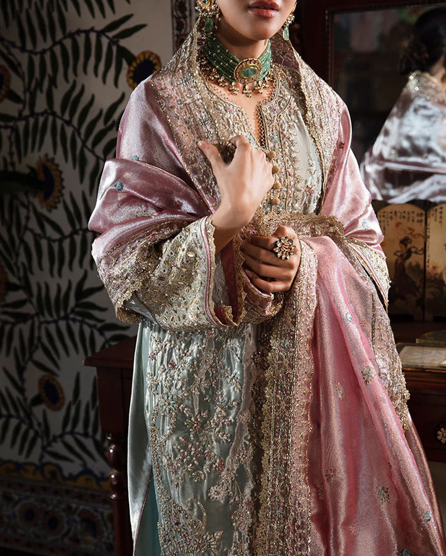 Mushq | Sunehri Lama Silk | Amaya - by Libasekhas UK - Registered Vendor of : Mushq - 100% Original Designer Dress