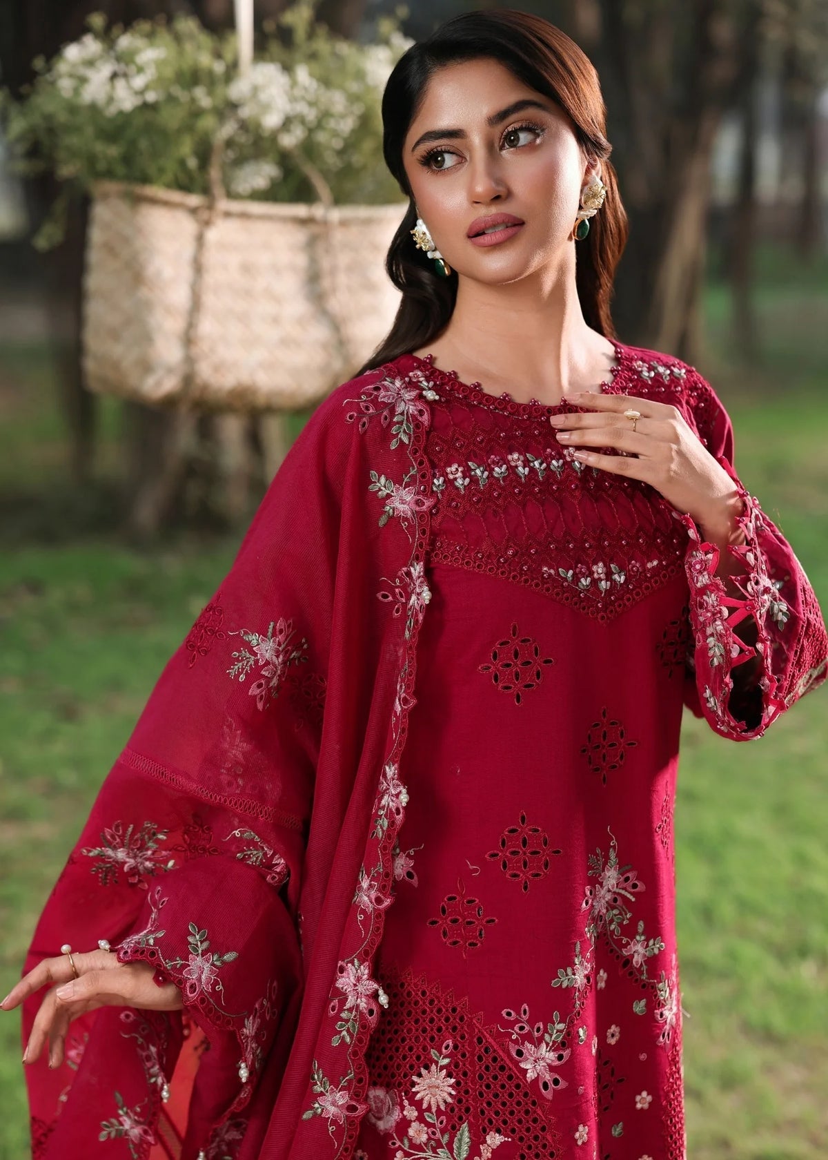 Sardinia | Tales of Petals | FLORAL FUCHSIA - by Libasekhas UK - Registered Vendor of : Sardinia - 100% Original Designer Dress