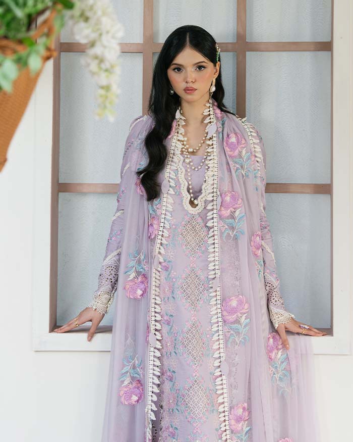 Zevk | Flora Festive Lawn | LILLY - by - Libasekhas UK - Registered Vendor of : Zevk - 100% Original Designer Dresss