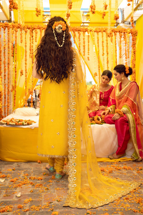 Maya | Wedding Formal Babul | BANDHNI - by - Libasekhas UK - Registered Vendor of : may - 100% Original Designer Dresss