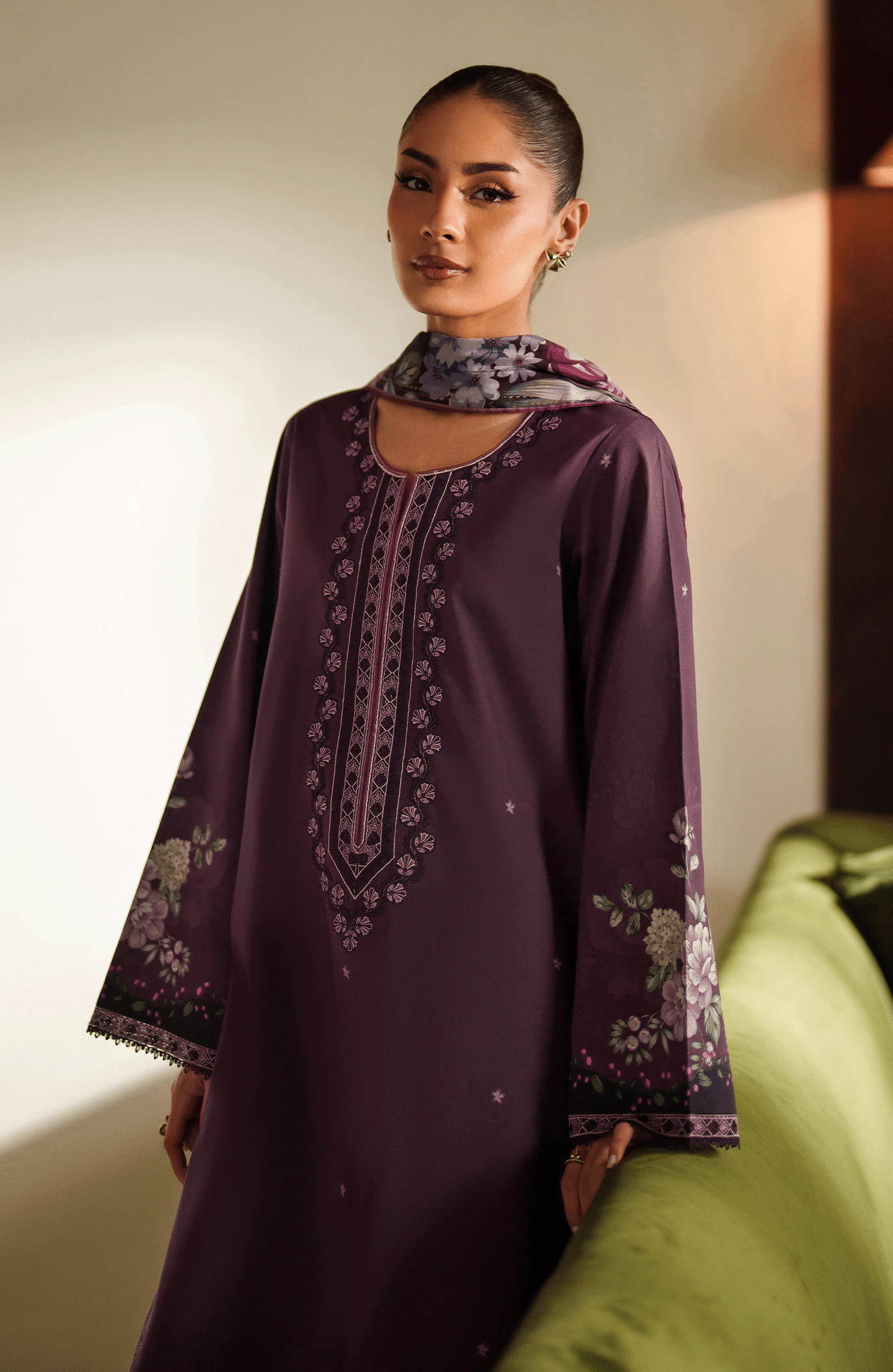Seran | Ilara Cambric | PLUMORA - by Libasekhas UK - Registered Vendor of : Seran - 100% Original Designer Dress