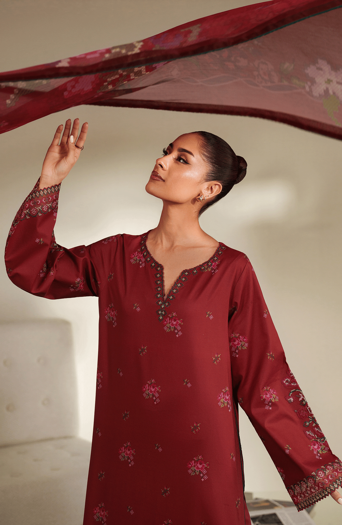 Seran | Ilara Cambric | SORREL - by Libasekhas UK - Registered Vendor of : Seran - 100% Original Designer Dress
