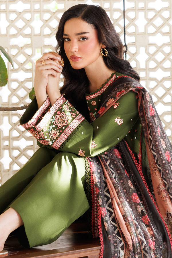 Farasha | Summer Weaves Embroidered Lawn | Olivine Dreams - by - Libasekhas UK - Registered Vendor of : Farasha - 100% Original Designer Dresss