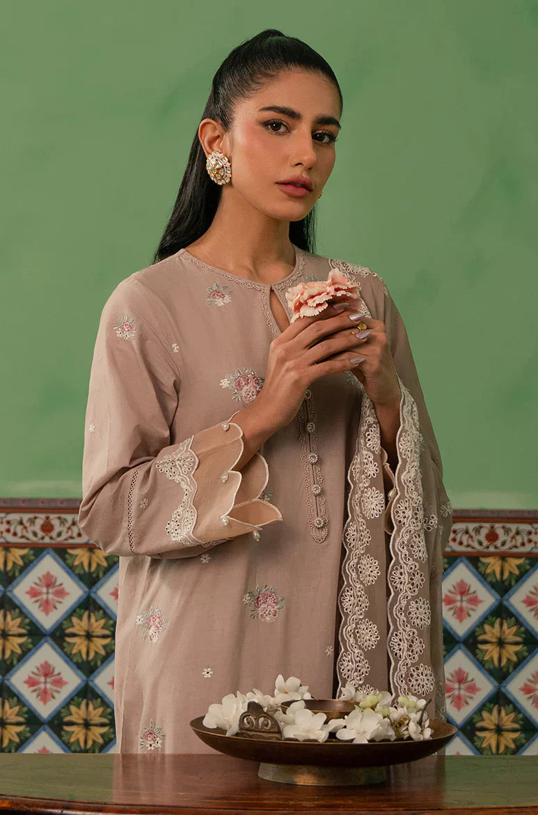 Cross Stitch | Mahiri Embroidered Collection | SUMMER BLOOM - by - Libasekhas UK - Registered Vendor of : Cross Stitch - 100% Original Designer Dresss