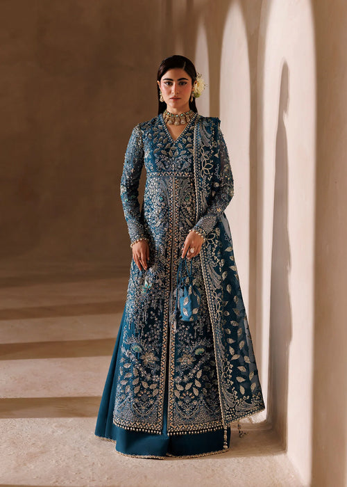 Sardinia | Brides Edit'26 | Dark Blue Gown & Sharara-SYLIVA