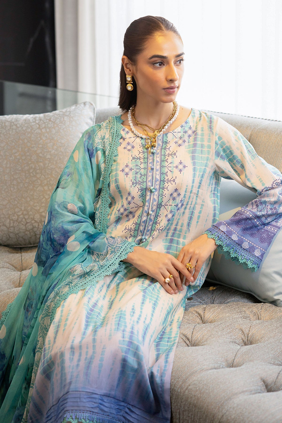 Nureh | Printed lawn 25 | SP-117 - by - Libasekhas UK - Registered Vendor of : Nureh - 100% Original Designer Dresss