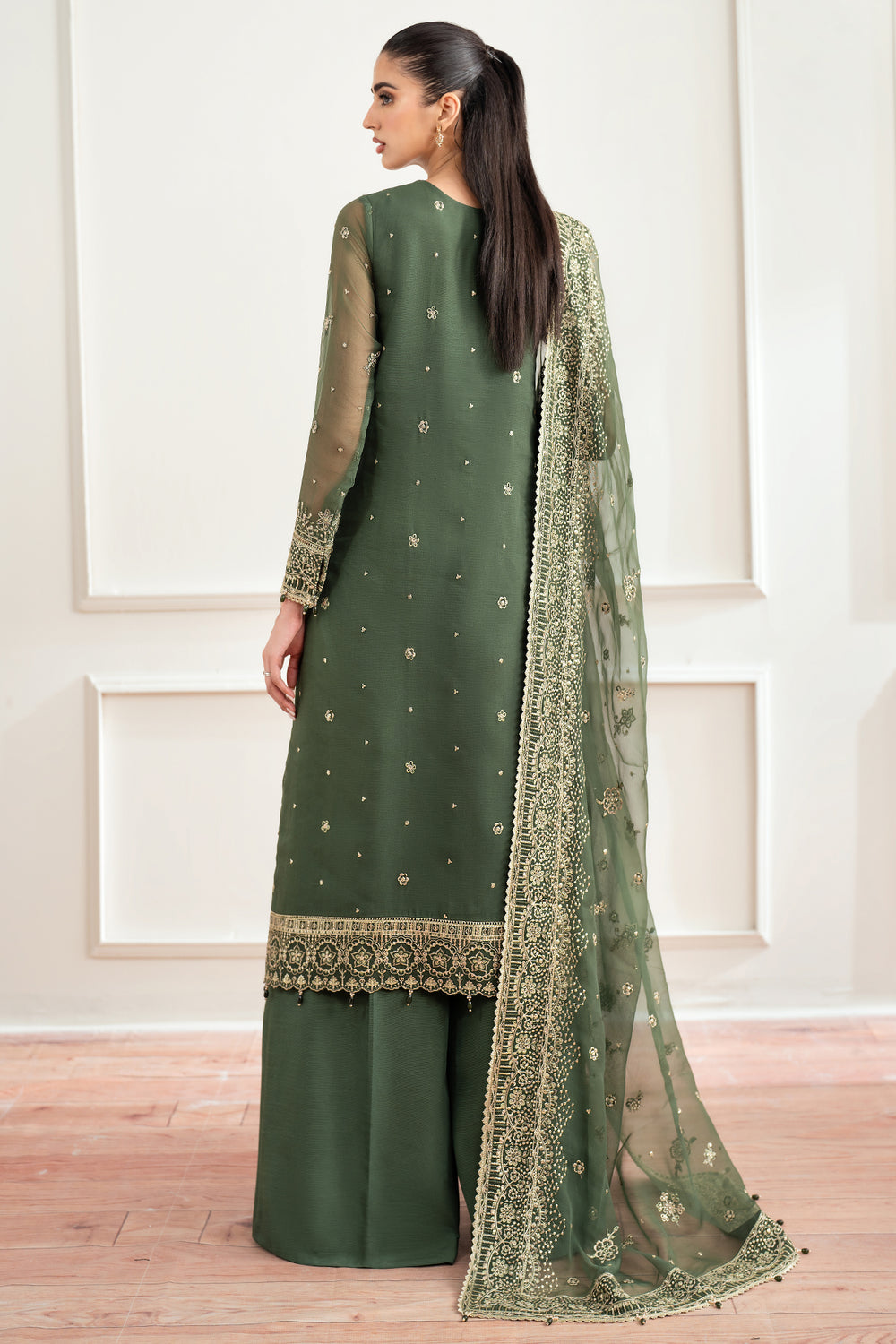Farasha | Essence Formals 25 | Muted Moss - by Libasekhas UK - Registered Vendor of : Farasha - 100% Original Designer Dress